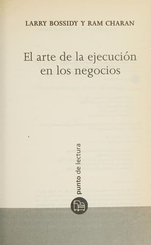 El arte de la ejecución en los negocios