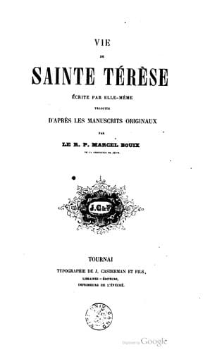Vie De Sainte Tèrèse