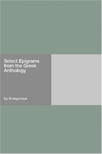 Selected Epigrams