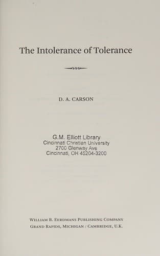 The Intolerance of Tolerance