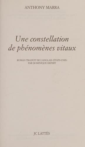 Une constellation de phénomènes vitaux