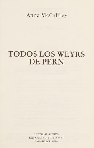 Todos los Weyrs de Pern