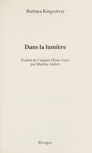 Dans la lumière