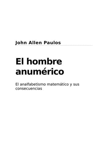El hombre anumérico
