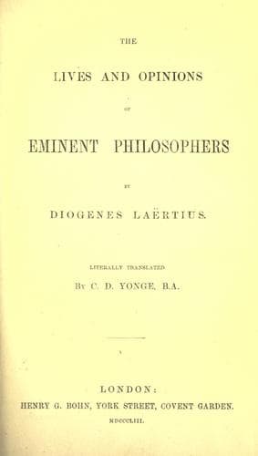 Lives of the Eminent Philosophers
