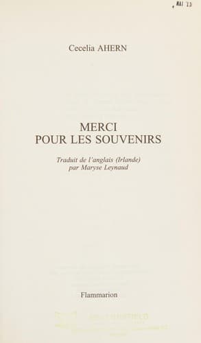 Merci pour les souvenirs