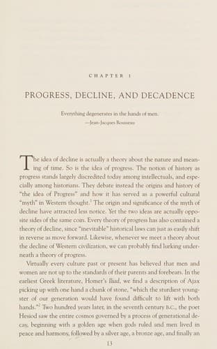 The idea of decline in Western history
