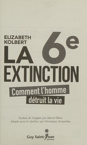 La 6e extinction
