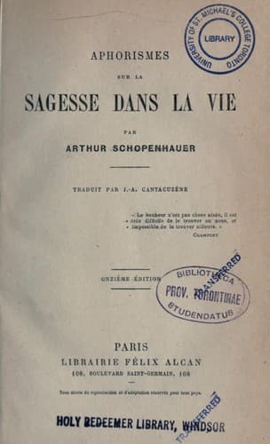 Aphorismes sur la sagesse dans la vie